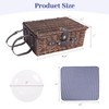 Neti Neti Wicker Picnic Basket for 4 with Insulated Cooler