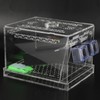 Acrylic Cricket Keeper with Tubes Care Kit for Reptile Tank
