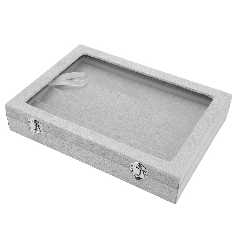 Pin Display Case Transparent Glass Dustproof Pin Collection Display Box