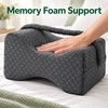 Memory Foam Knee Pillow for Side Sleepers with Dual-Sided Elastic