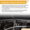 Partuto 50 Pcs Dome Head Large Flange Blind Rivets Aluminum