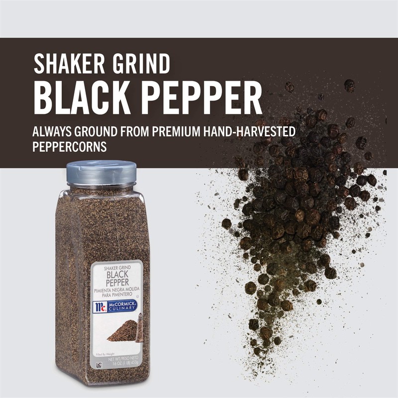 McCormick Culinary Shaker Grind Black Pepper, 16 oz - One