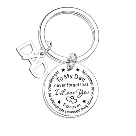 Nfyxcaz Dad Gifts To My Dad Gifts Dad Keyring from Daughter Gifts for Dad Daddy Christmas Birthday Gifts Father’s Day Gifts I Love You Dad Keychain