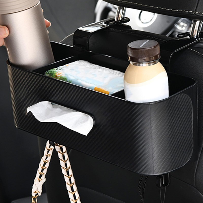 Multifunctional Car Seat Back Storage Box,Tissue Box for Car |