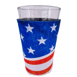 American Flag Vintage Pint Glass Coolie (1)