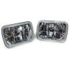 V-Spec H6054 7X6 Chrome Housing Diamond Cut Headlights Replacement Glass