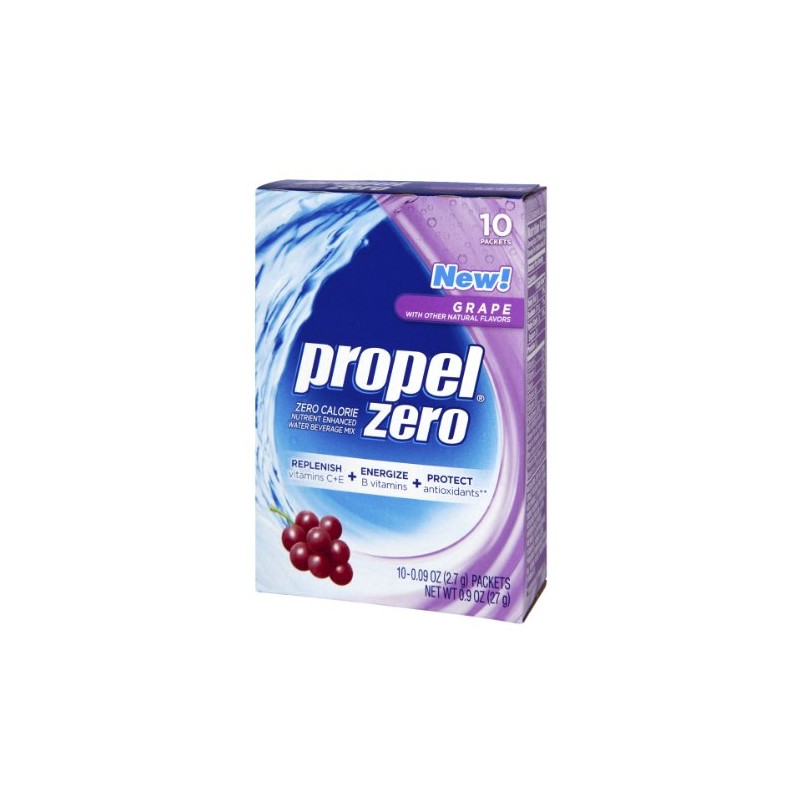 Propel Zero Grape Water Beverage Powder Mix, 10 Packets per