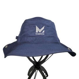 Mission NWT Mission Cooling Bucket Hat Adult OS Navy Blue UPF 50 Lightweight Embroidered