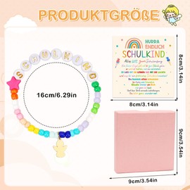 Augesak First Day of School Girl Gift, Bracelet School Child Girl, School Cone Filling First Day of School Gifts, Bracelet First Day of School Girls School Gifts School Child Gift