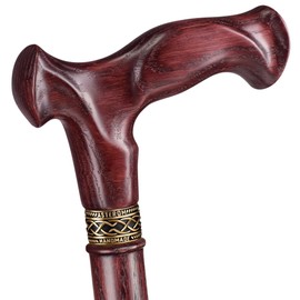 Asterom Walking Cane - Handmade, Ergonomic, Cane for Women - Wooden Walking Sticks for Seniors Women, Unique, Cool (Cherry, 32 Inches)