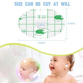 XOUDKE Pack of 60 Ultra Thin Transparent Ear Covers for Showering, Wear Protection, Shoe Stickers, Heel Bubble Protection, Disposable Ear Protection, Waterproof for Swimming, Bathing and Others, for