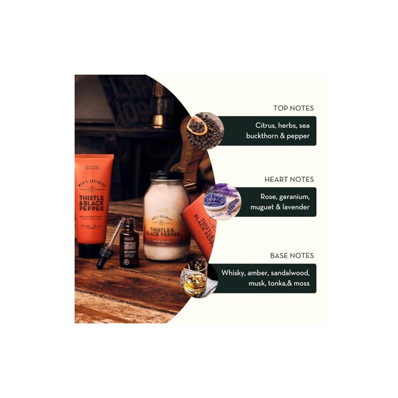 Scottish Fine Soaps Thistle & Black Pepper 2-in-1 Shower Gel