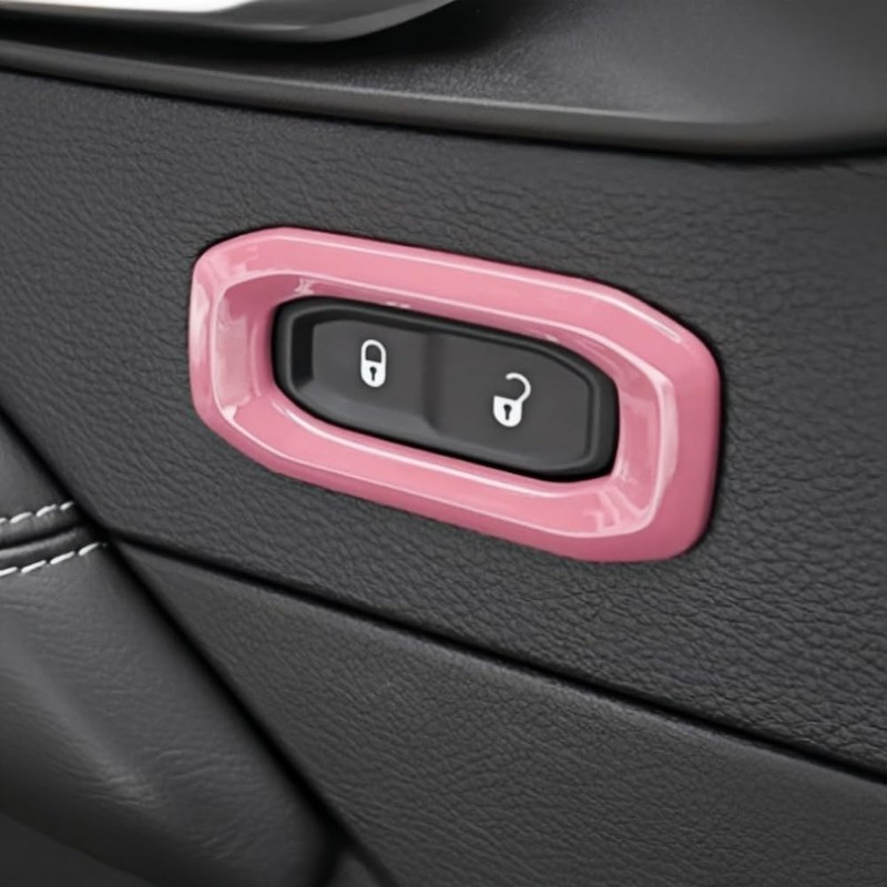 Inner Door Lock Switch Button Bezel Trim Cover Compatible with