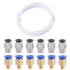 FULARR 3Pcs Professional PTFE Teflon Tubes Push Fitting Connector Kit: