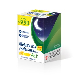 Melatonina Act + Forte 5 Complex, Integratore Alimentare, 60 Compresse