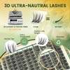 Natural Lash Clusters Kit, Wispy Fluffy Lashes Kit Velvetpuff C