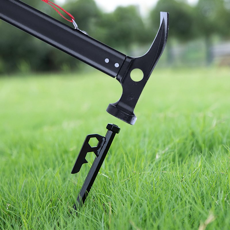 EVTSCAN Tent Stake Peg Puller Hammer - Outdoor Camping Hammer