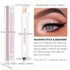 LOKFAR Cream Eye-Shadow Stick, Waterproof Cream Eyeshadow Pen Rotatable Creamy