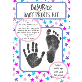 Baby Hand & Footprint Inkless Wipe Kit Black Prints by BabyRice