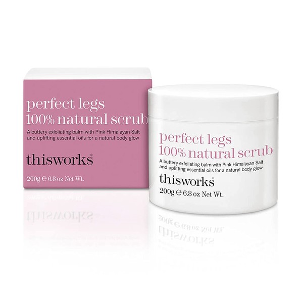 thisworks perfect legs 100% natural scrub: Buttery Exfoliating Balm with Pink Himalayan Salt for a Natural Body Glow, 200g | 6.8 oz