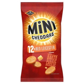 Jacob's Jacob's Mini Cheddars Red Leicester Flavour Multipack - Baked with Real Cheese, 12 Packs x 23g