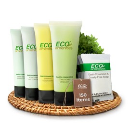 ECO Amenities 150 PIECE Hotel Toiletries Set - 5-in-1 Travel Toiletries include 30ml Shampoo, Conditioner, Body Lotion, Body Wash, and 28g Soap (30 each) - Perfect for Hotels, AirBnB, and Hospitality