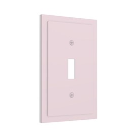 Wmhusu Decorative Light Switch Cover Rose Pink 1 Gang Wall Plate Cover Single Toggle Wallplates Outlet Covers Electrical Switchplate Faceplate for Bathroom Bedroom Decor
