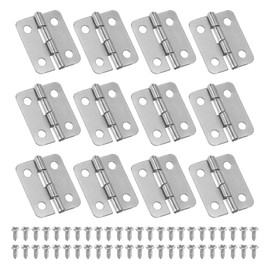 PATIKIL Small Butt Hinges 3/4 Inch, 12 Pack Mini Jewelry Box Hinge with Screw for Jewelry Wooden Boxes Cabinet Drawer Doors Gate, Silver