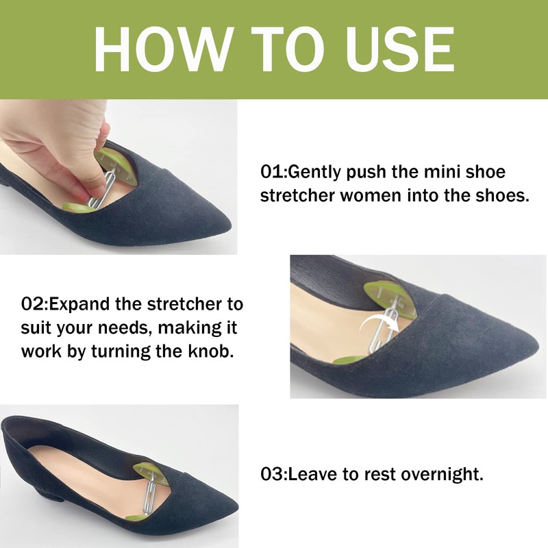 kupnos 1 Pair Mini Shoe Stretchers Women Wide Feet, Non-Slip