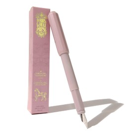 Ferris Wheel Press Carousel Fountain Pen Acrylic Blend Body Air-sealed Click Locking Cap Lady Rose Pink Fine Nib