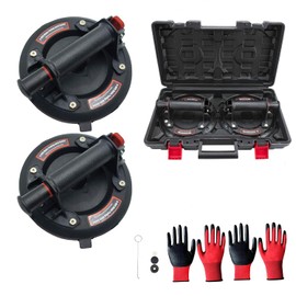 YCTOOLS 2 PCS 880 lbs Load 8" Double Thickness Glass Suction Cups to Lift Large Glass,8" Vacuum Cup