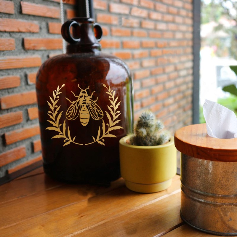 GSS Designs 2 Sheets Gold Bee Rub On Transfers for