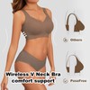PoseFree Womens Bras No Underwire Full Support Back Fat Smoothing