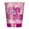 9oz Glitz Pink Birthday Paper Cups, Pack of 8