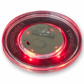 Carromco Air Hockey LED Puck, Thickness: 6 mm, LED Lighting for Air Hockey Fun, Pack of 1, Transparent Blue or Red, 11.5 g