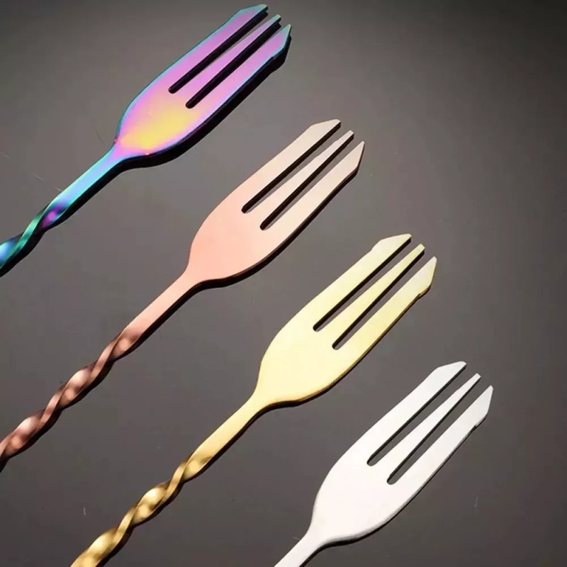 Naymon Cuchara Coctelera Agitador Acero Bartender Mixologo Bar 30cm