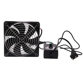 120x25mm Variable Speed Axial Fan with AC Plug,Muffin Fan with Controller,110-220V Fan for DIY Cooling Ventilation Exhaust Projects