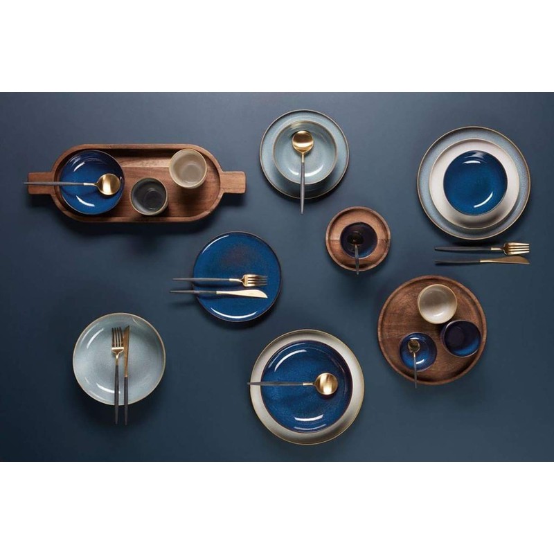 ASA Seasons 27141119 Dessert Plate, Ceramic, Midnight Blue, 21 cm