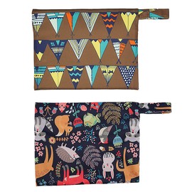 2 bolsas húmedas reutilizables para mamá. almohadillas para orejas menstruales para mamá. 7 x 5.5 pulgadas