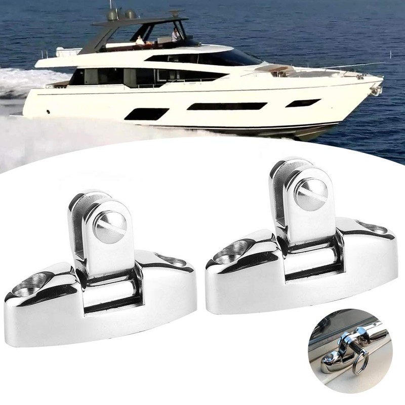 Pack of 2 Boat Top Bimini Deck Hinge Rotatable Side