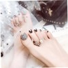 FOMIYES Pcs Set Natural Fake Toenails Tips Full Cover Artificial