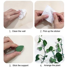 zalati Plant Climbing Supports 50 Pieces Plant Clips Wall Mount with Stickers for Climbing Plants Wires/Cable Organizer