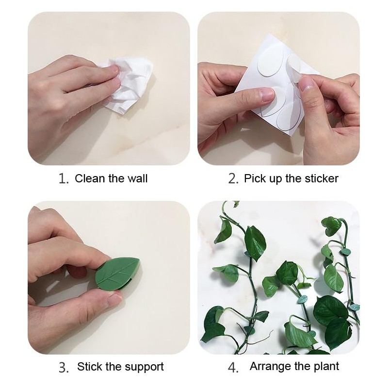 zalati Plant Climbing Supports 50 Pieces Plant Clips Wall Mount