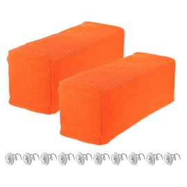 sourcing map 2pcs Stretch Armrest Covers for Chairs/Sofas, Couch Arm Covers with Twist Pin, Furniture Protector Slipcovers Orange
