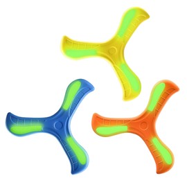 LIUQOBN 3 PCS Boomerang for Kids，Glow in The Dark Boomerang Creative Toys, Lightweight and Durable Design for Picnics Parks and Outdoor