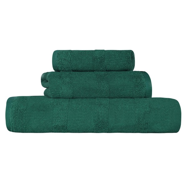 Superior Roma Cotton 3 Piece Assorted Towel Set, Highly Absorbent,