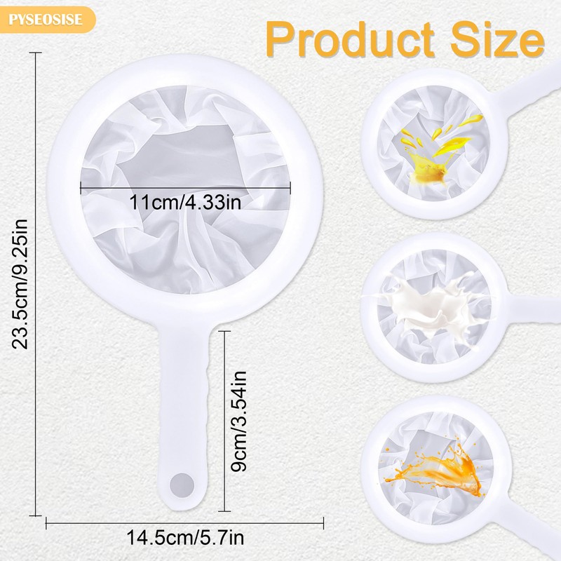 3 Pack Ultra Fine Mesh Strainer Sieve, 100 200 400