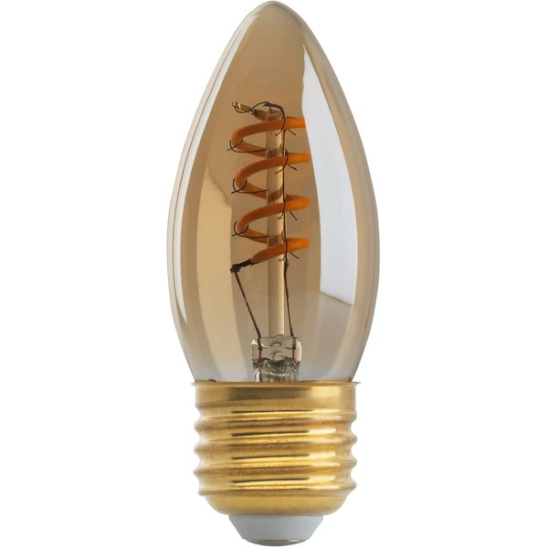 Satco S9970 2.3 watt B10 LED; Amber; Medium Base; 2000K;