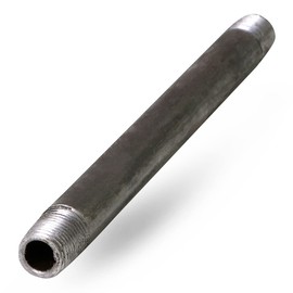 Supply Giant OQCM1890 Pre Cut Industrial Steel Nipple, Pipe Connectors, Used to Build Vintage Furniture,Threaded Pipes and Fiittings, 1/8'' x 9" Black