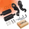 FOVPLUE 1.25" Highway Footpegs,Short Angled Adjustable Highway Pegs w/Mounts for